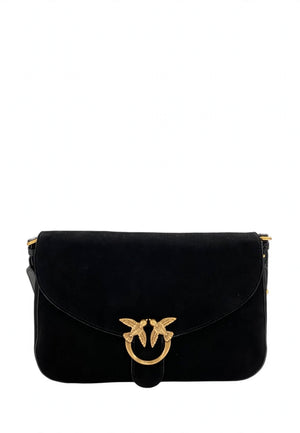 BORSA PINKO LOVE SATCHEL CLASSIC SUEDE 107655 A0F6 Z99Q BLACK