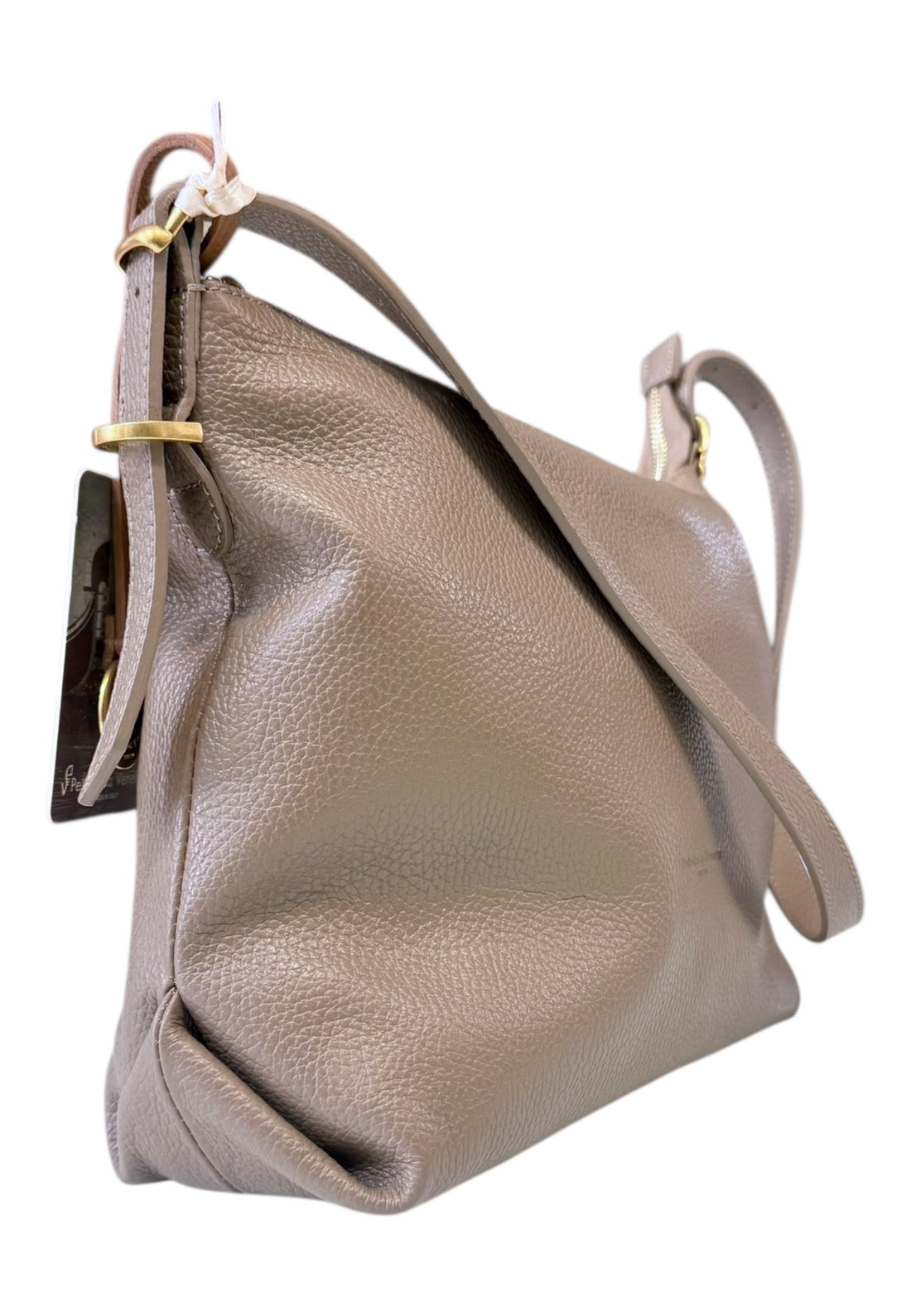 BORSA A SPALLA DONNA PELLETTERIA VENETA D25124 TAUPE