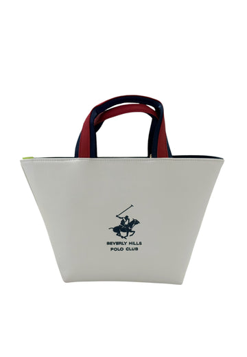 BORSA A MANO E TRACOLLA DONNA BEVERLY HILLS POLO CLUB BH-4551 BIANCO
