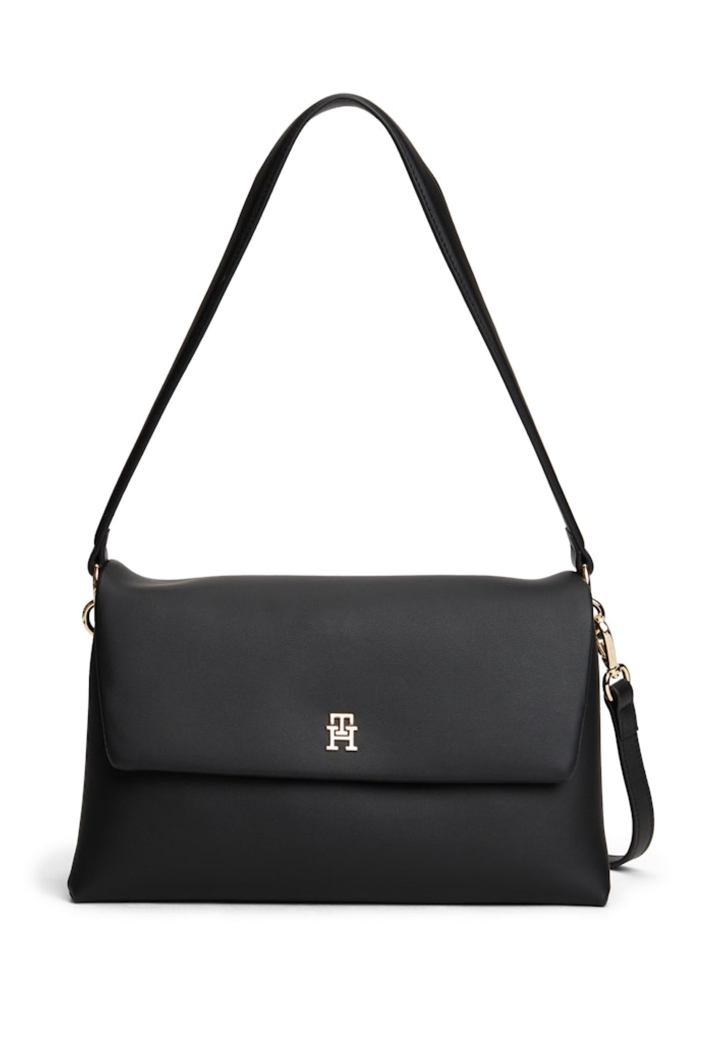 BORSA A SPALLA MEDIUM DONNA TOMMY HILFIGER AW0AW17695 BDS NERO
