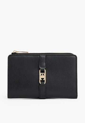 PORTAFOGLIO DONNA MEDIO TOMMY HILFIGER AW0AW17752 BDS NERO