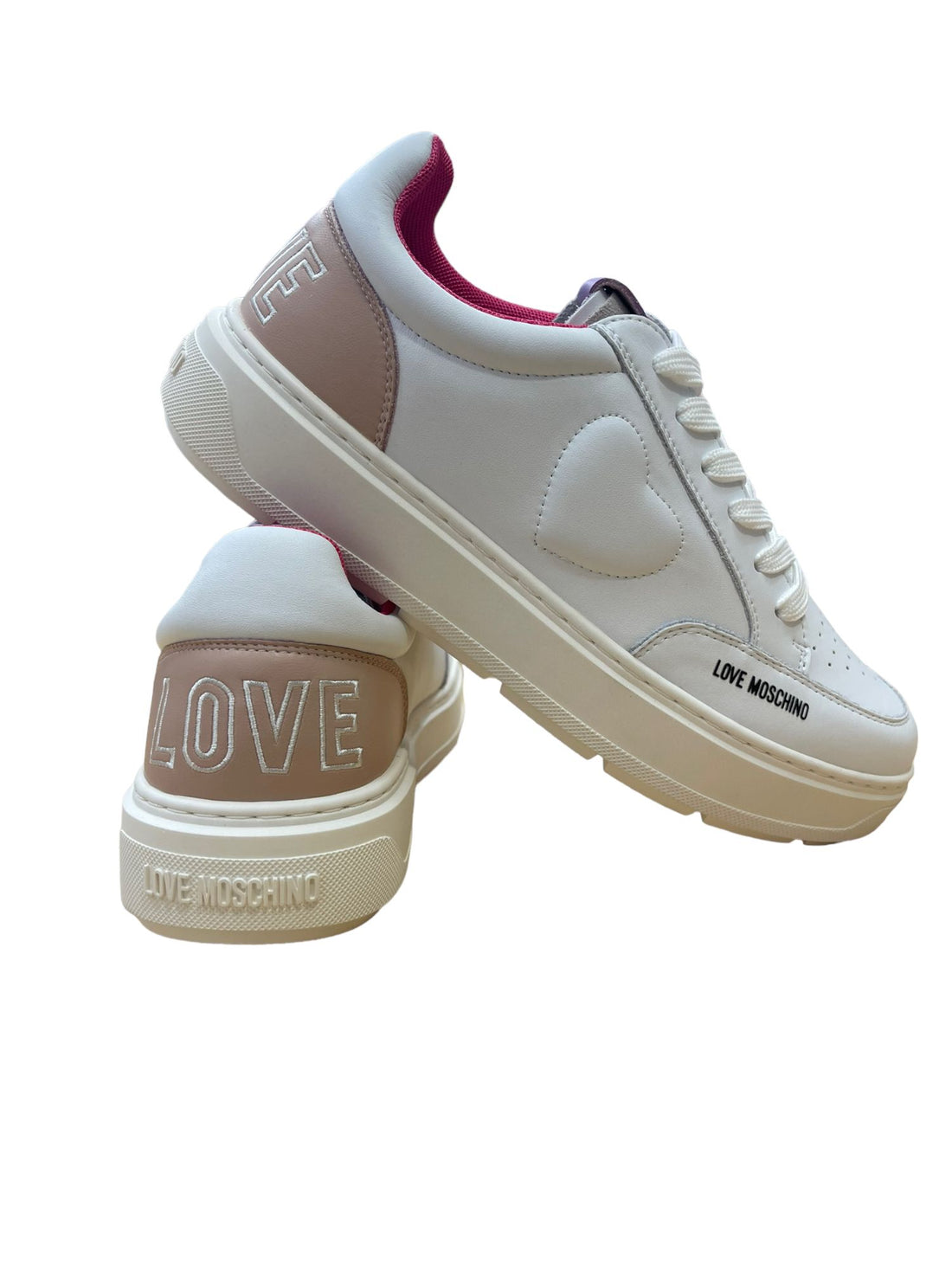 SCARPE SNEAKERS LOVE MOSCHINO JA15244G1H1AA10A BIANCO/CIPRIA