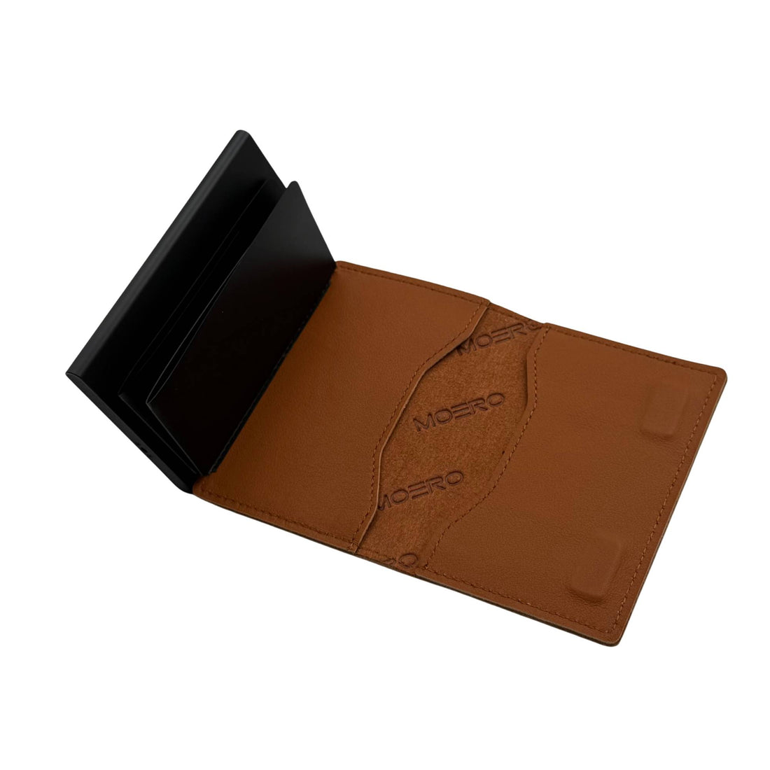 PORTAFOGLIO MOERO AIR MARRONE CON SCOCCA NERO