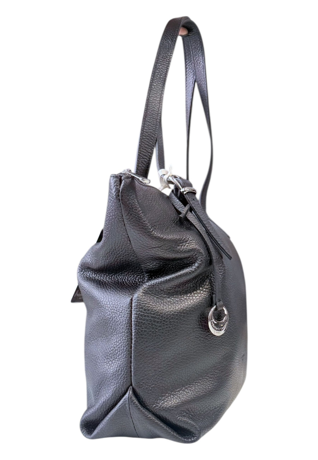 BORSA A SPALLA DONNA PELLETTERIA VENETA D25120 NERO
