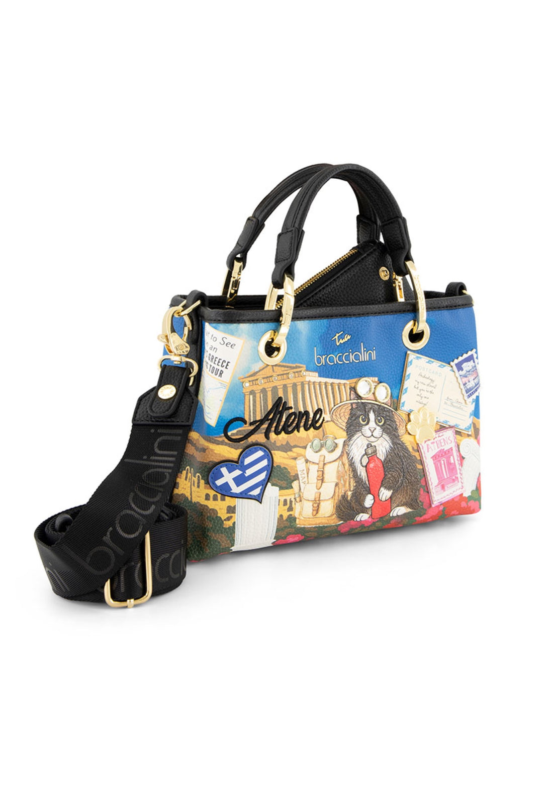 BORSA A MANO E TRACOLLA MINI BRACCIALINI CARTOLINE B19160 ATENE