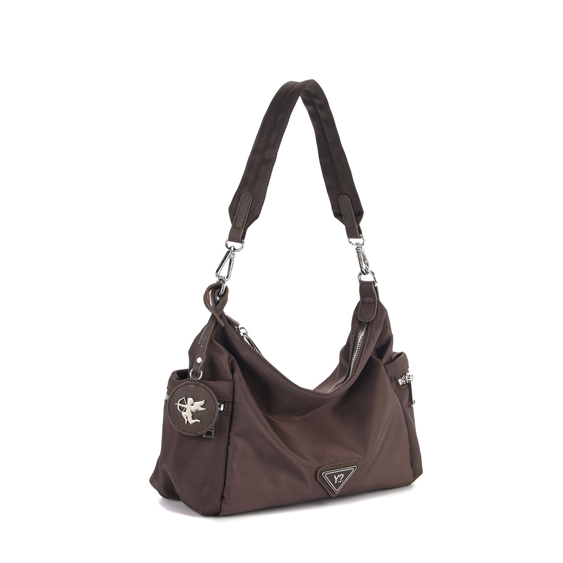 BORSA A TRACOLLA NYLON DONNA YNOT STE-005F7 CHOCO