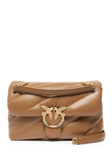 BORSA PINKO LOVE MINI PUFF NEW BUCKLE 107058 A0F2 M37Q MARRONE COGNAC