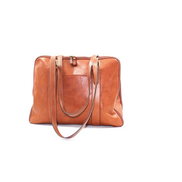 BROWN HANDCRAFTED LEATHER SHOPPING BAG