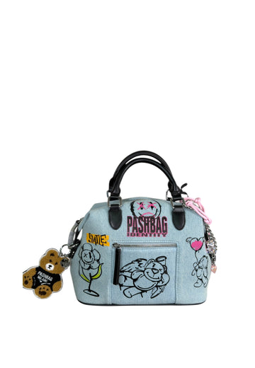 BORSA BAULETTO PASHBAG MINI POPPY 19535 DENIM