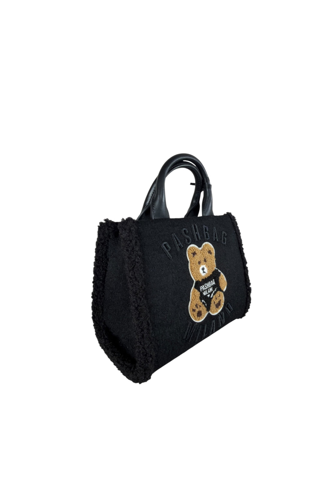 BORSA A MANO E TRACOLLA PICCOLA PASHBAG MINI MARGE 18756 SHEPHERD WOOL BLACK