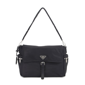 BORSA A SPALLA E TRACOLLA NYLON DONNA YNOT STE-007F7 BLACK