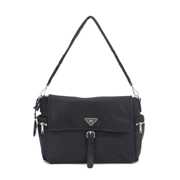 BORSA A SPALLA E TRACOLLA NYLON DONNA YNOT STE-007F7 BLACK