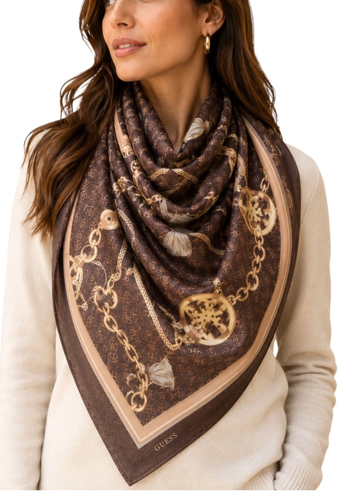PASHMINA DONNA QUADRATO GUESS AW5537POL03 BROWN
