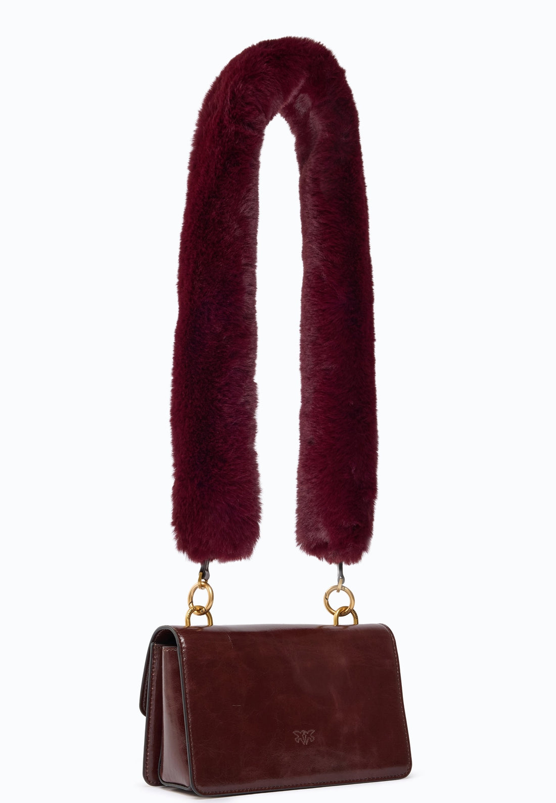 BORSA PINKO LOVE ONE MN LIGHT IMIT FUR 107676 A3LP W34Q BORGOGNA