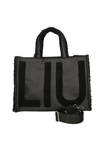BORSA A MANO E TRACOLLA LIU-JO CHECK 2F6037_E0021 22222 NERO