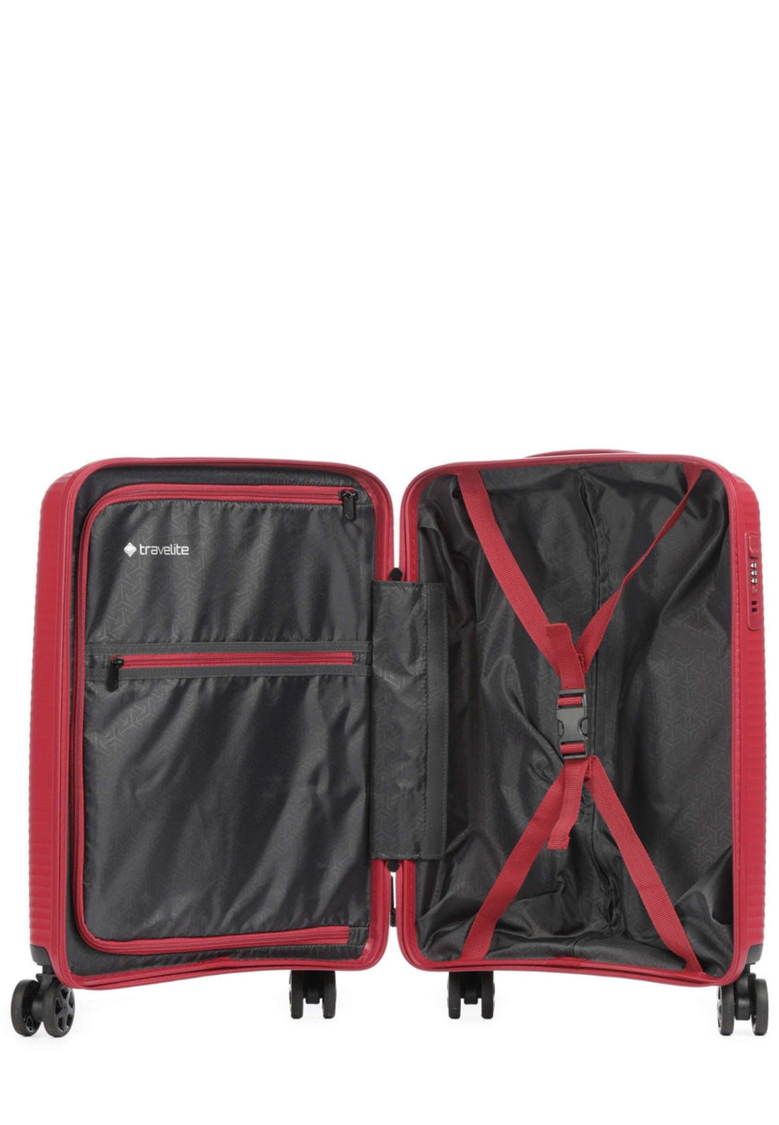 VALIGIA BAGAGLIO A MANO CABINA TRAVELITE AIR STRIPE 7000347 ROSSO