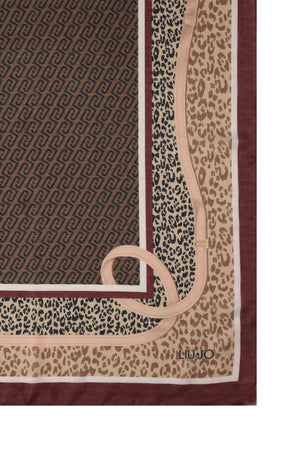 FOULARD STOLA ANIMALIER LIU-JO 2F6063_T2745 RED AUBERGIN