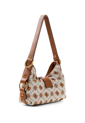 BORSA A SPALLA DONNA GUESS CAMDEN JB930818 COGNAC LOGO