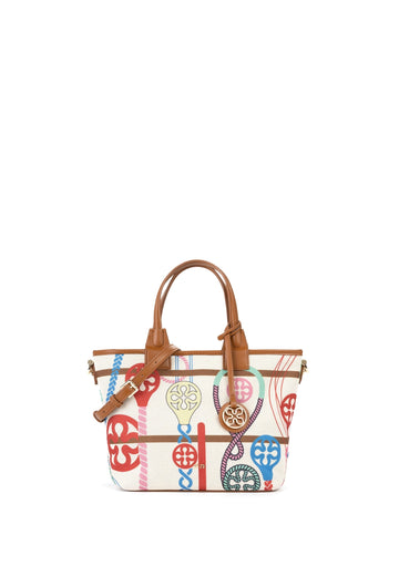 BORSA A MANO E TRCOLLA V°73 GUENDA 73BS9MT01OFF WHITE MULTICOLOR
