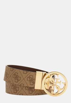 CINTURA GUESS DONNA REVERSIBILE BW9166P4235 LATTE LOGO