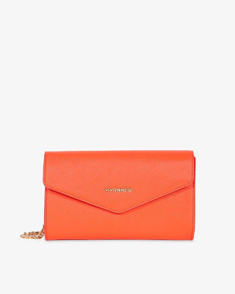 VIVIENNE D V045C ORANGE CLUTCH BAG