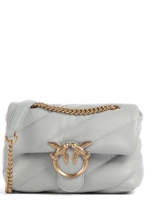 BORSA PINKO LOVE MINI PUFF 100039 A0F2 K32Q GRIGIO PERLA