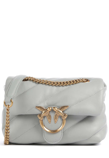 BORSA PINKO LOVE MINI PUFF 100039 A0F2 K32Q GRIGIO PERLA