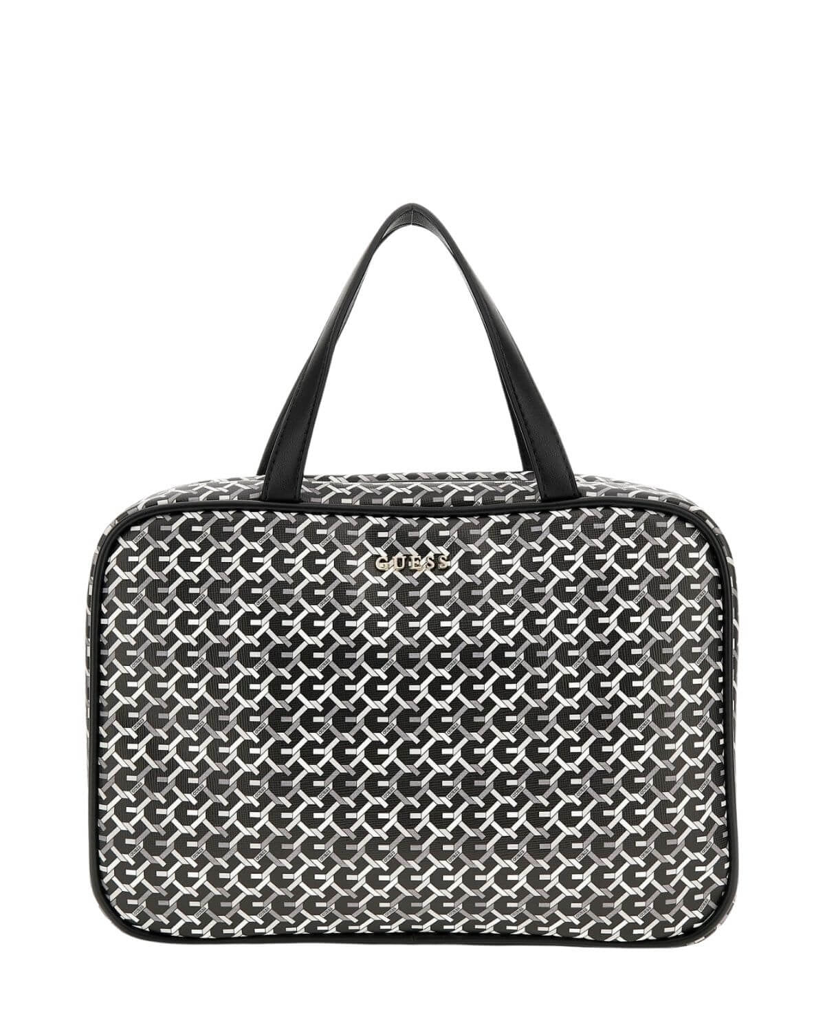 BEAUTY CASE NECESSAIRE DA VIAGGIO GUESS PW7457P4313 BLACK MULTI LOGO