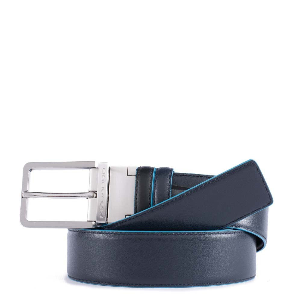 CINTURA PIQUADRO CU2619B2 REVERSIBILE NERO-BLU