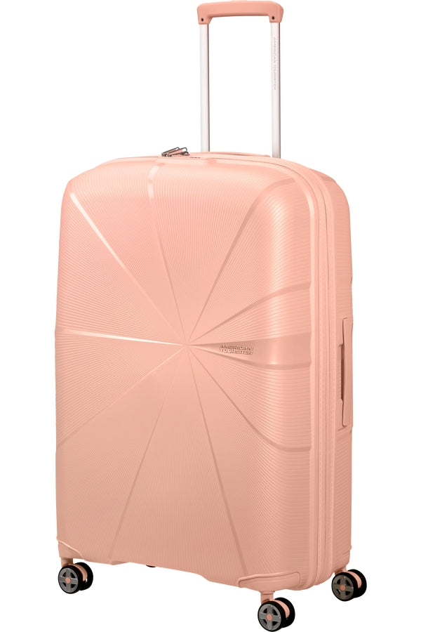 VALIGIA TROLLEY RIGIDA GRANDE AMERICAN TOURISTER  STARVIBE 146372 METALLIC PEACH 77 CM