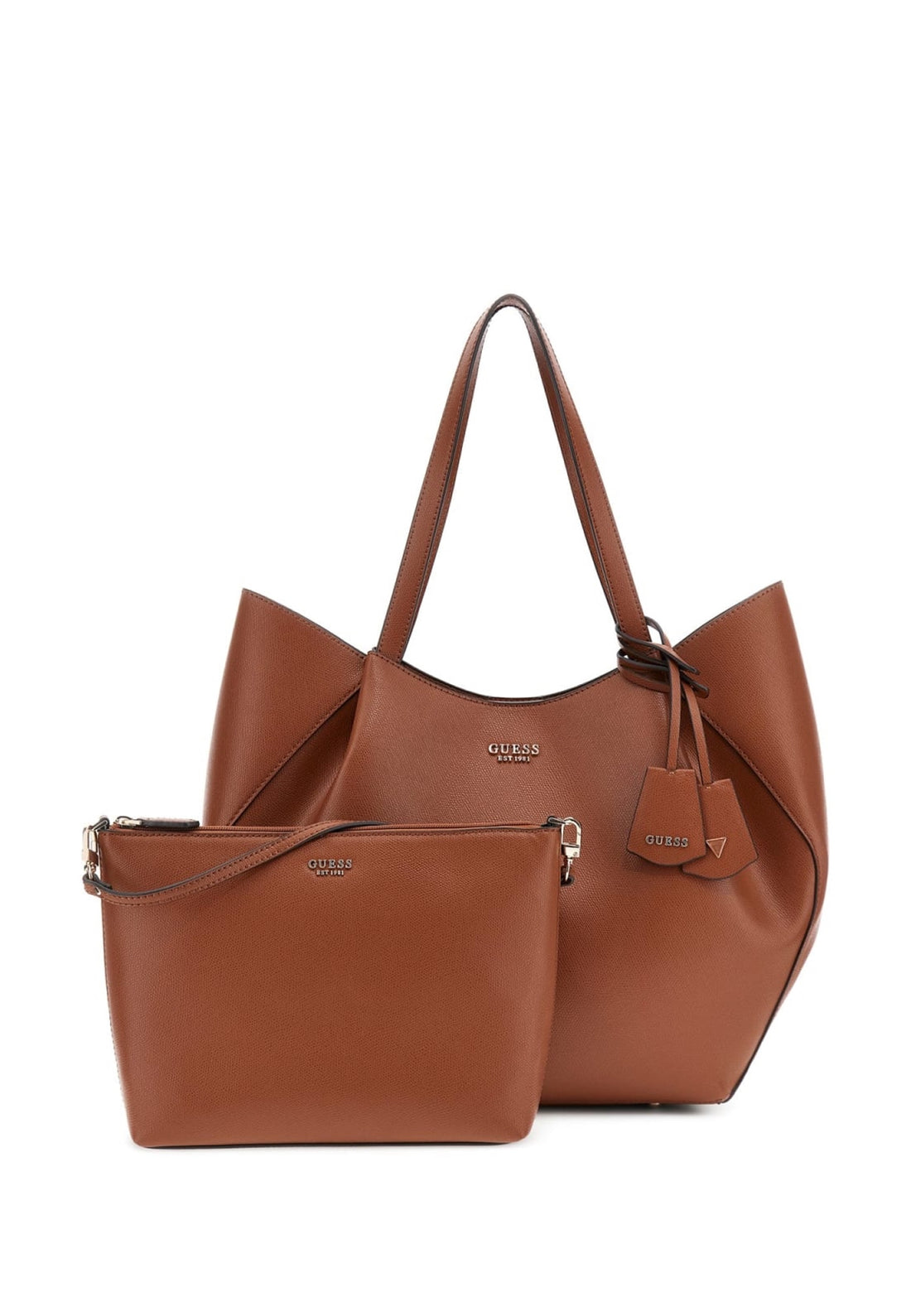 BORSA A SPALLA DONNA GUESS AMORETTE BG789824 COGNAC