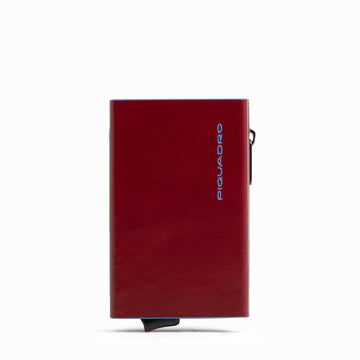PORTAFOGLIO PIQUADRO PORTACARTE+BANCANOTE+MONETE  BLUE SQUARE  PP5585B2BLR ROSSO