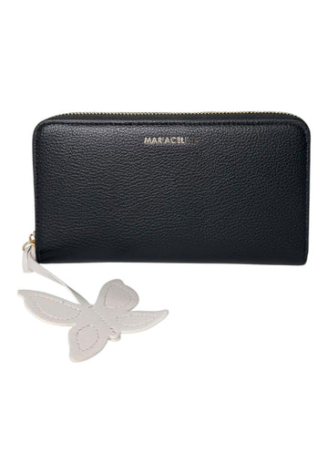 PORTAFOGLIO DONNA ZIP AROUND MARIACELINE MC6622-1 BLACK WHITE