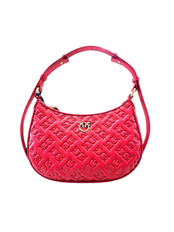 PINKO HALF MOON MINI LOGO PRINT BAG 102790 A1YB R30Q RED