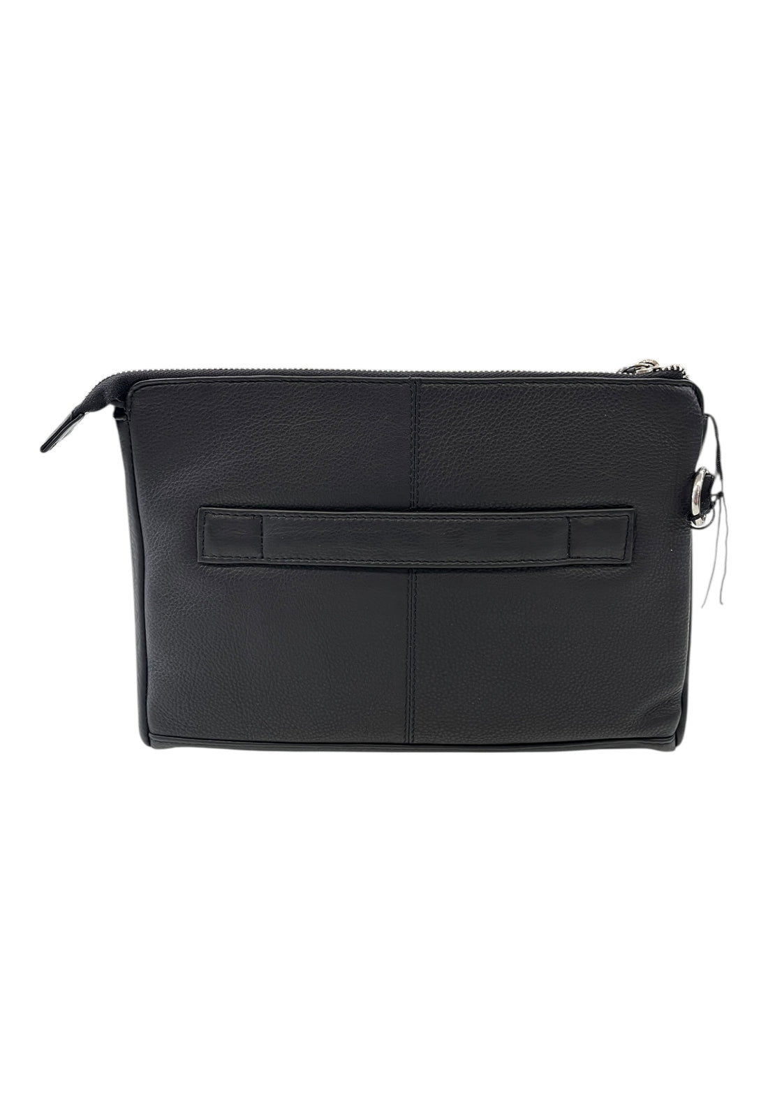 POCHETTE CLUTCH DA POLSO UOMO IN PELLE GRANDE AERONAUTICA MILITARE AM-572 NERO