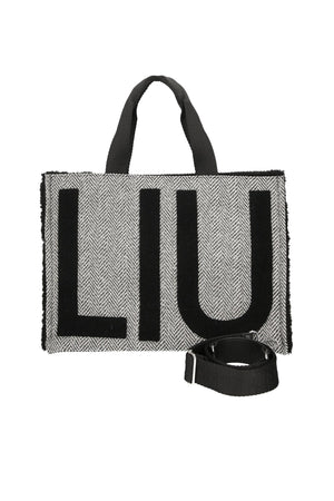 BORSA A MANO E TRACOLLA LIU-JO CHECK 2F6037_T0300 22222 NERO