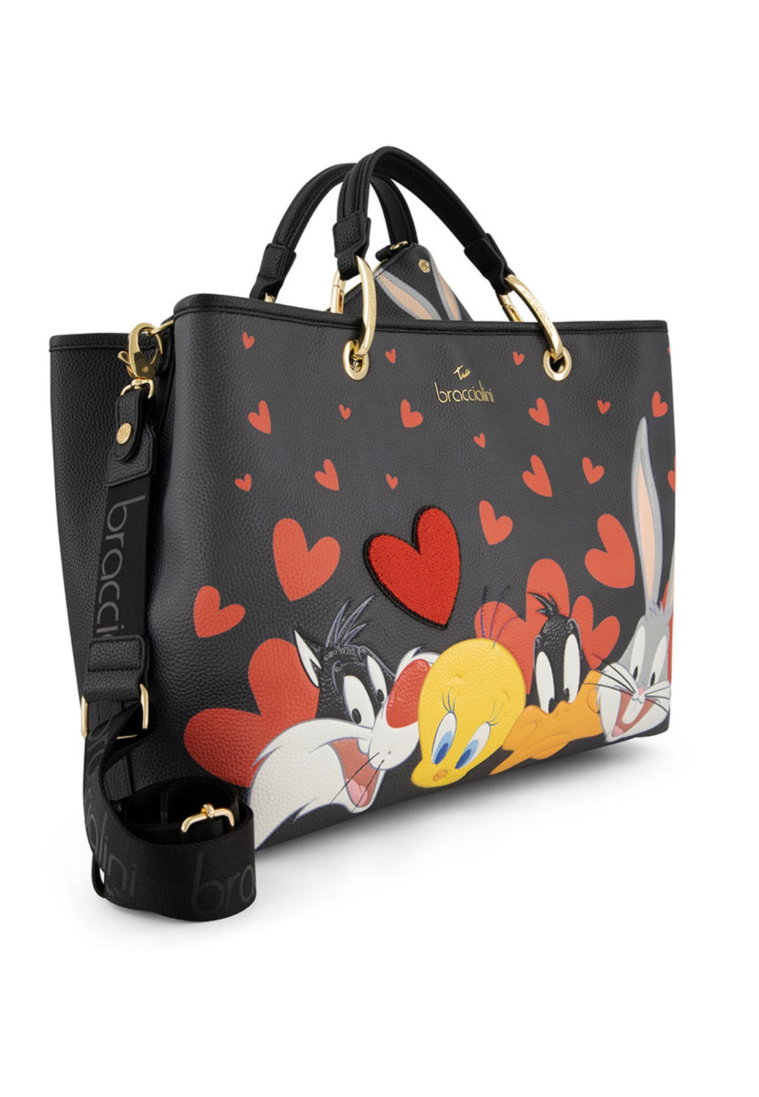 BORSA A MANO E TRACOLLA  BRACCIALINI BETH ALLFRIEND LT316 NERO