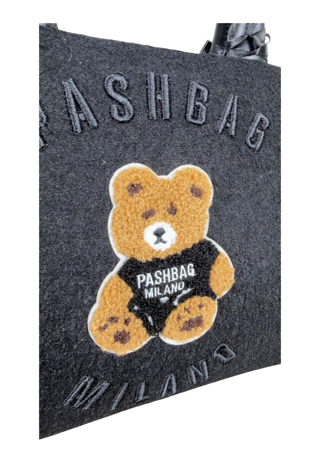 BORSA A MANO E TRACOLLA PASHBAG MARGE 20165 SHEPHERD WOOL BLACK