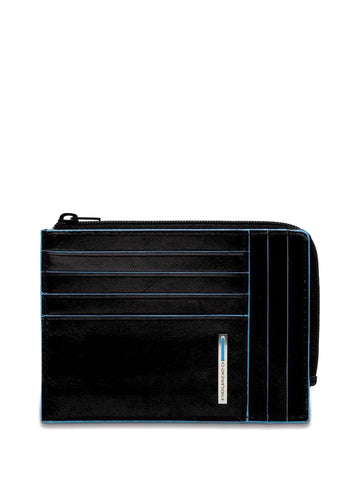 PIQUADRO PP4822B2R WALLET WITH BLACK ZIP