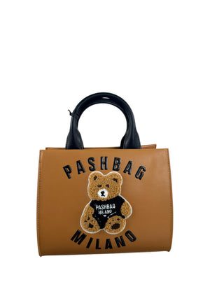 BORSA A MANO E TRACOLLA PICCOLA PASHBAG MINI MARGE 19521 CUOIO