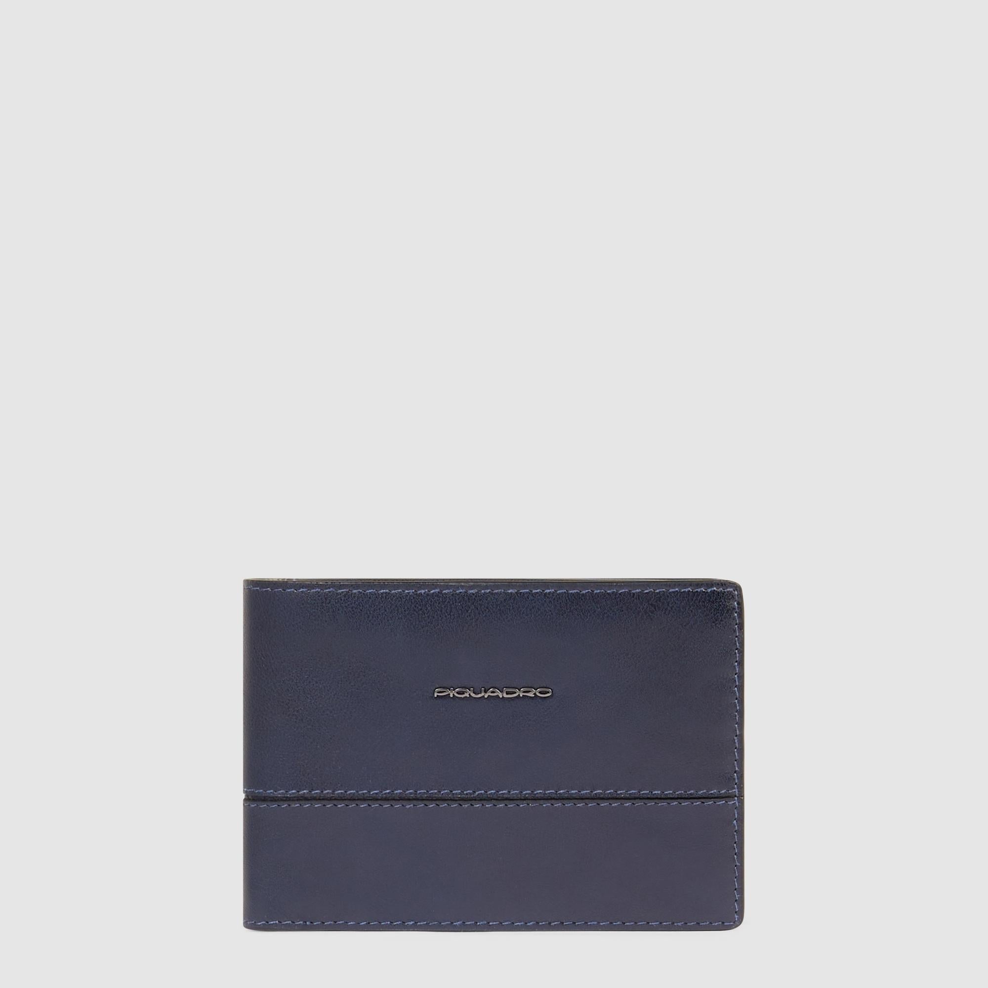 PORTAFOGLIO UOMO PIQUADRO PELLE COMPLETO PU1392W136R BLU