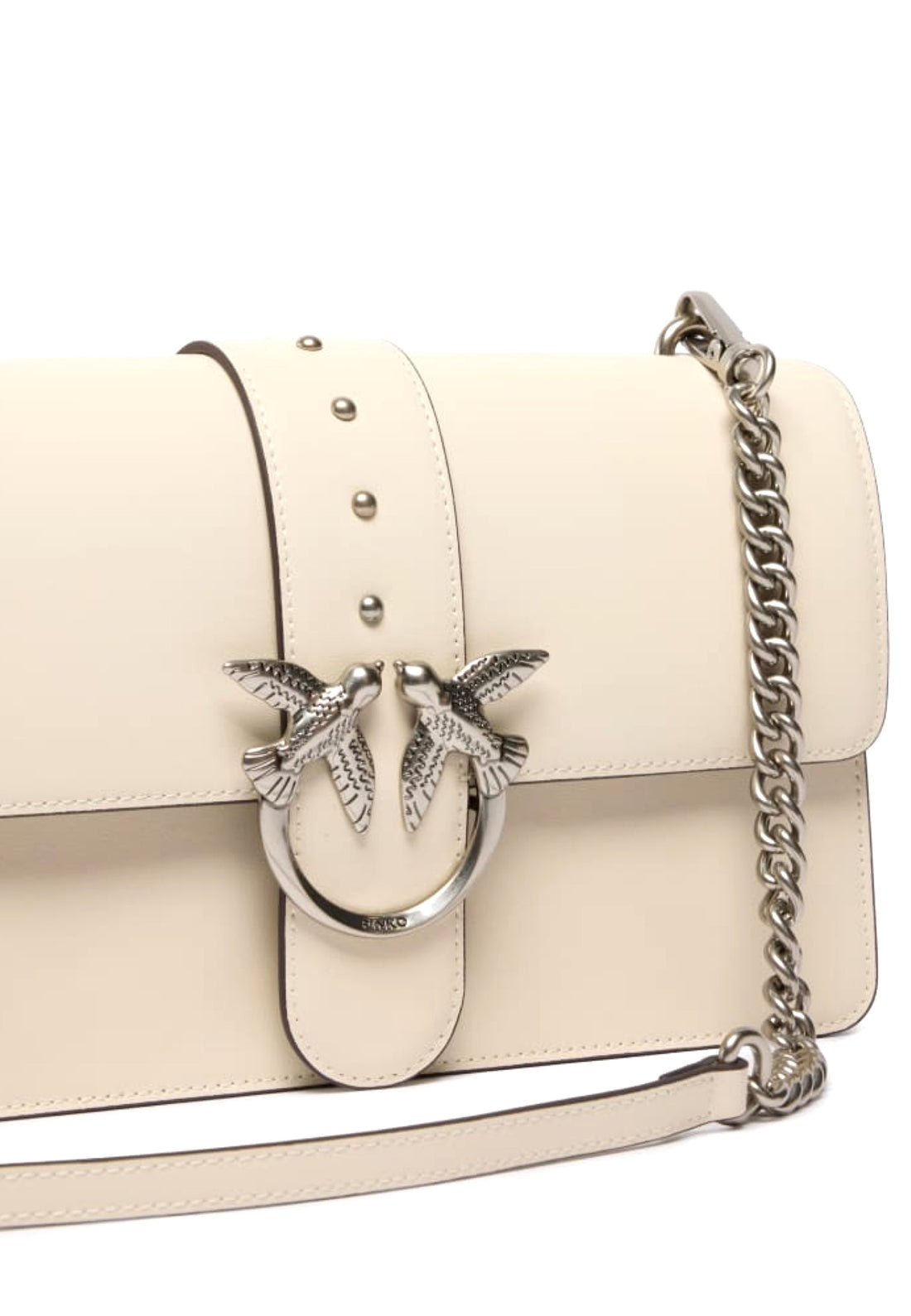 BORSA PINKO LOVE ONE CLASSIC 105857 A0F1 Z14O BIANCO-ARGENTO