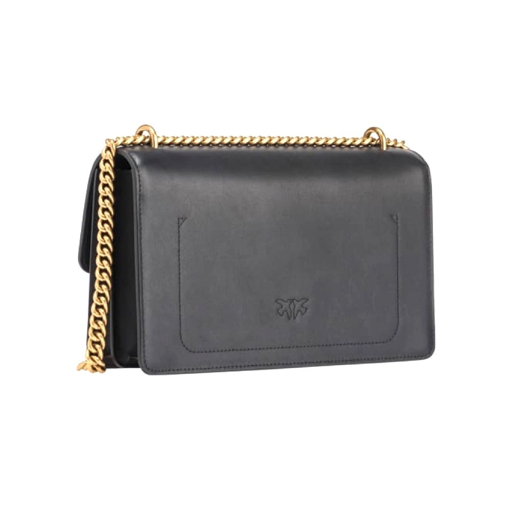 PINKO LOVE ONE CLASSIC BAG DC 100941 A0F1 BLACK-GOLD