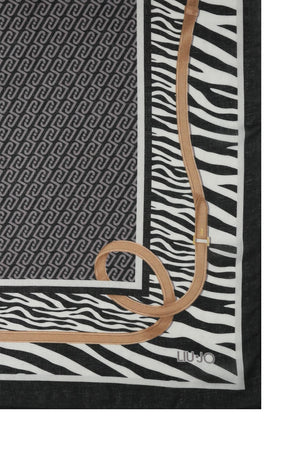 FOULARD STOLA ANIMALIER LIU-JO 2F6063_T2745 NERO