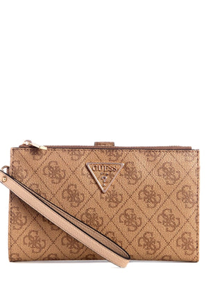 PORTAFOGLIO LUNGO DONNA GUESS LAUREL II SLG SG7459157 LATTE LOGO