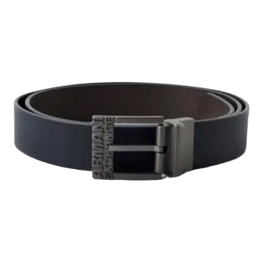 ARMANI EXCHANGE REVERSIBLE BELT 951386 3F811 03820 BLACK-LEATHER