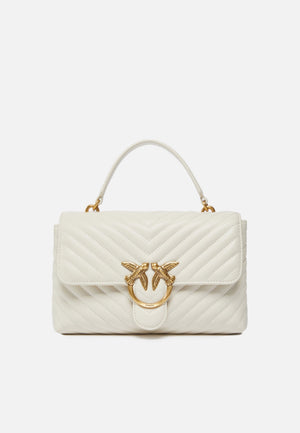 BORSA PINKO LOVE LADY PUFF CLASSIC CHEVRON 100043 A0GK Z14Q BIANCO