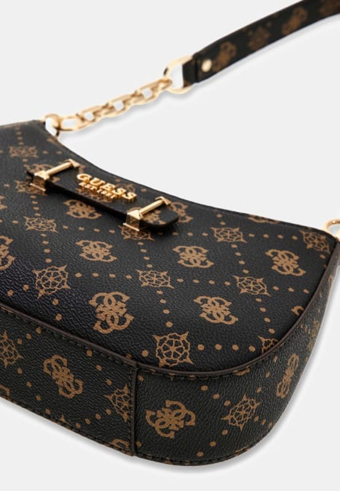 BORSA A SPALLA GUESS CARRIE LOGO GP989818 ESPRESSO LOGO