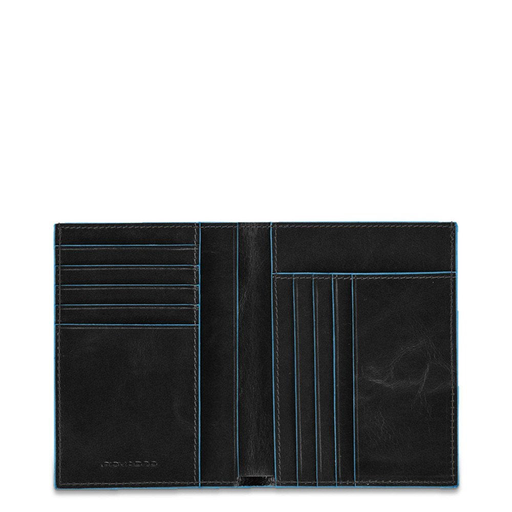 PORTAFOGLIO PIQUADRO BLUE SQUARE DOCUMENTI VERTICALE PU1393B2 NERO