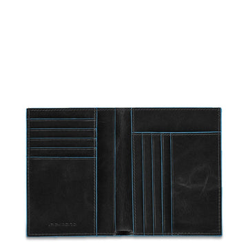 PORTAFOGLIO PIQUADRO BLUE SQUARE DOCUMENTI VERTICALE PU1393B2 NERO